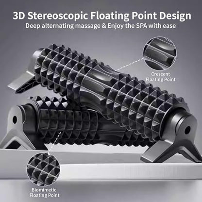 New Upgrade Bracket Foam Roller with Stand for Back Leg Pain, 21 Inch Firm Deep Tissue Muscle Massager for Sore Muscles (Black) - color: Black
