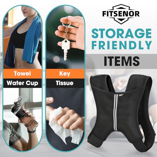 Weighted Vest for Men Women Walking, 6lb/8lb/12lb/16lb/20lb/30lb Strength Training Weight Vests with Phone Pocket, Comfortable Weighted Vest for Running Men, Rucking, Weight Loss, Gym Accessories - size: 20 lb