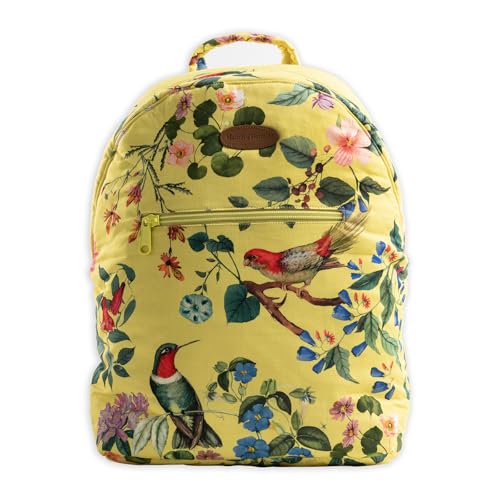 Maison d' Hermine Backpack for Women Men Cotton Shoulder Multipurpose Rucksack with Small Pouch Lightweight Multi Pocket Bag for Travel Work Beach Perfect for Spring Summer (Eden - Yellow) - color: 09 - Eden - Yellow