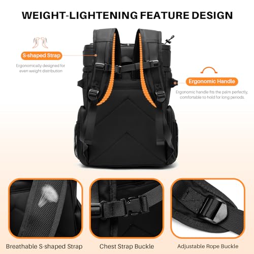 NOL 32L Insulated Backpack Cooler Double Layer - color: Black