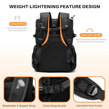 NOL 32L Insulated Backpack Cooler Double Layer - color: Black