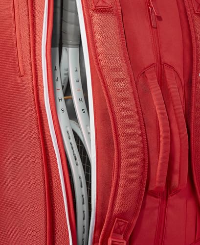 WILSON 2025 Super Tour Red Tennis Racket Bags - size: Racket Bag - Holds up to 15 Rackets