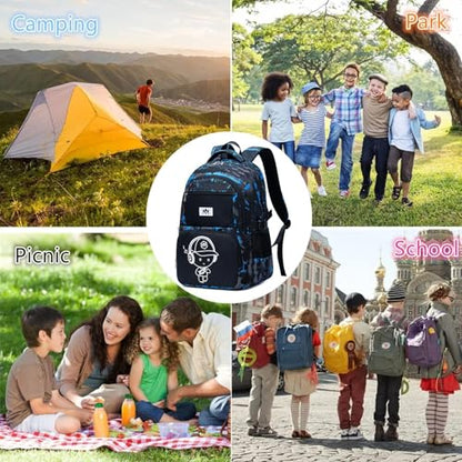 Bluboon Kids Backpack Boys Camo Bookbag Teens Elementary School Bag Daypack Travel Back Pack Middle school (Camo-princekin) - color: Camo-princekin