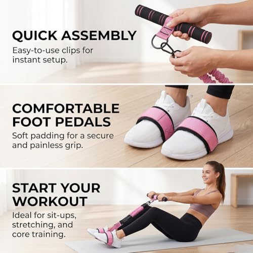New Pedal Resistance Band with Handle, Sturdy Material, Multifunctional Adjustable, Weight 30lbs 60lbs 90lbs, Suitable for Full-Body Workouts, A Portable Fitness Tool Suitable for Both Men and Women