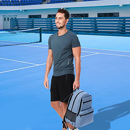 Sucipi Tennis Bag Professional Tennis Backpack for Men and Women Racket Bags Holds 2 Rackets with Ventilated Shoe Compartment - color: Sky Blue