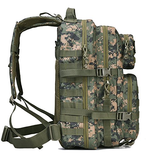 REEBOW GEAR Military Tactical Backpack Large Army 3 Day Assault Pack Molle Bag Backpacks (Woodland Camo) - color: Camo Woodland