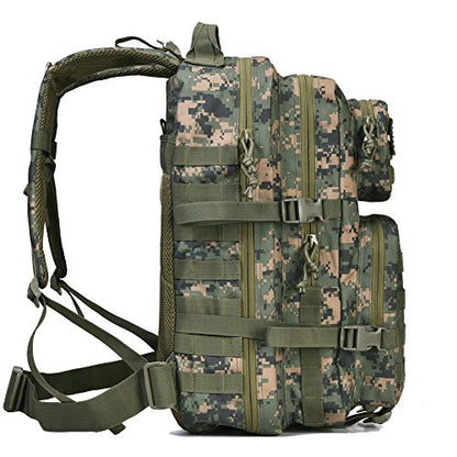 REEBOW GEAR Military Tactical Backpack Large Army 3 Day Assault Pack Molle Bag Backpacks (Woodland Camo) - color: Camo Woodland