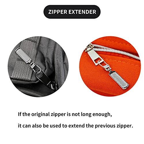 TOPASION Metal Zipper Pull Replacement for Small Holes, Detachable, Repair for Jacket, Bag Boots, Purse, Coat, Pants (5 Pcs Black) - color: 5 Pcs Black