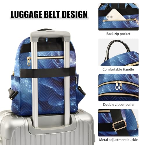 ALAZA Mini Backpack Purse for Women Lightweight Girls Small Size Blue Rose 1 School Teens College Traveling - color: Blue Rose 1, size: Small