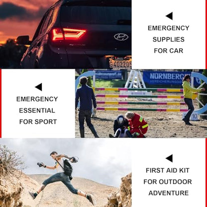 Travel-First Aid-Kit Car-Home 300PCS Survival-Kit Outdoor-Adventure - Small Portable Red Emergency Essential Sets Office Hiking Camping Business Public Must Have First Aid Gear Equipment 1st Aid - style: Red-300Pcs