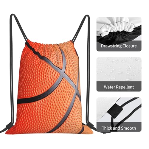 Basketball Drawstring Bag Sport Gym Backpack Beach Travel Sack Draw String Yoga Bag For Men Women - color: Basketball