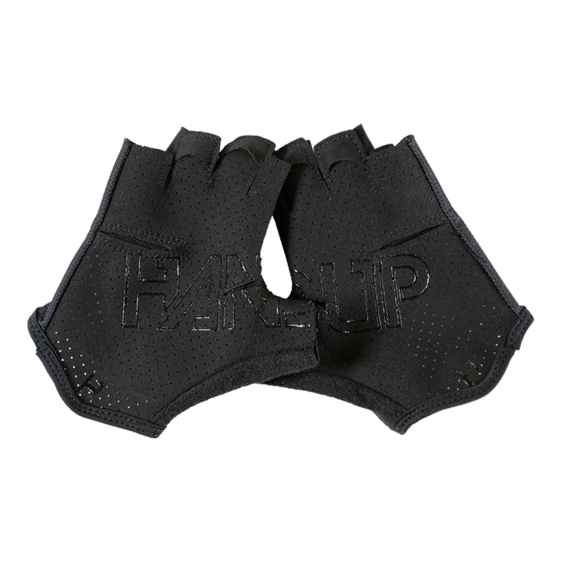 Handup Shorties Half Finger Lightweight Anti-Slip Breathable Mountain Bike MTB Bicycle Enduro Downhill XC Cycling Motocross Unisex Gloves - color: Pure Black, size: XX-Large