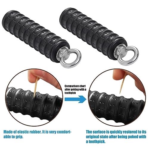 BLUSLM Ergonomic Tricep Rope Pulldown Attachments, Upgraded 27 32 40 & 47 Inch Extra Long Triceps Rope Cable Attachments for Gym, LAT Pull Down Bar for Cable Machine, Tricep Workout Cable Attachments - color: SINGLE HANDLE-2