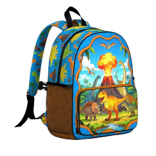 Kids Backpack Boys Dinosaur Backpack for Toddler Lightweight School Bag Bookbag with Adjustable Buckled Chest Straps for Preschool Kindergarten Elementary - color: Dinosaur 01