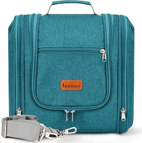 Travel Hanging Toiletry Bag for Women and Men, 6 Organizer Compartments, Holds Full Size Bottles, Extra Large Cosmetic Accessories, Makeup essentials, Bathroom Water-resistant Toiletries Bag, Blue - color: F - Blue, size: Extra Large