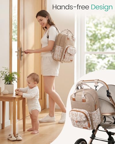 Qualyphant Extra Large Diaper Bag Backpack for 2 Kids Expandable 26-36L - color: Black