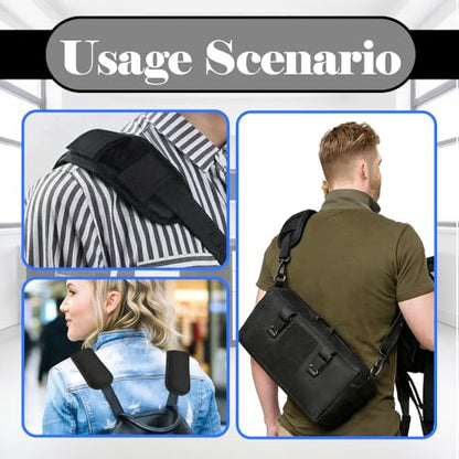 Soft Shoulder Strap Pad, Removable Backpack Strap Pads, Breathable Backpack Shoulder Cushion with Pressure Relief for Duffle Bag Guitar Straps (2 pcs Black)