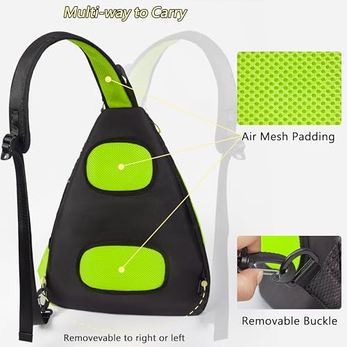 SUKRY Pickleball Bag Sling backpack with Water Bottle Holder for Men and Women Pickle ball Accessories Water-Resistant Sprot Bag - color: Yellow