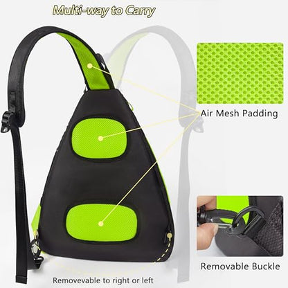 SUKRY Pickleball Bag Sling backpack with Water Bottle Holder for Men and Women Pickle ball Accessories Water-Resistant Sprot Bag - color: Yellow