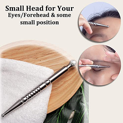 FeelFree Sport Deep Tissue Massage Tool-Stainless Steel Acupuncture Pen-Trigger Point Massage Relief Pain Therapy Tools Full Body Relaxing Trigger Self-Massage Acupressure Bar (B) - style: B