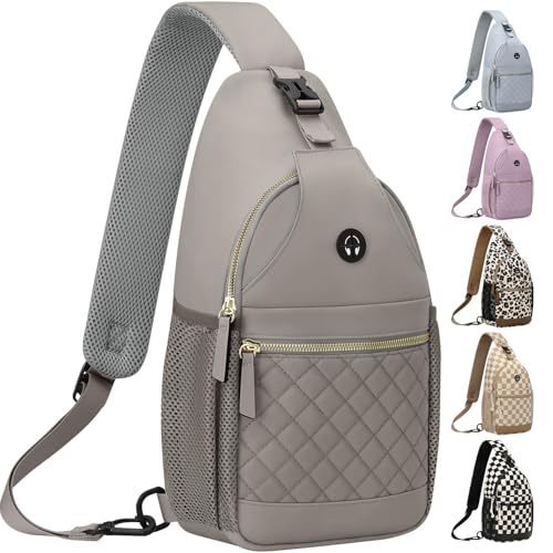 Vankor Small Crossbody Purses Bags for Women Men Travel, Chest Sling Bag Women Casual Cross Body Bag for Woman Sling Backpack - color: Grey, size: Large