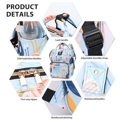 Baby Diaper Backpack Large Diaper Bag for Moms Dads with Insulated Pockets,Waterproof Multi Function Travel Diaper Bag Backpack for Boys, Girls (Cloud Blue) - color: Cloud Blue