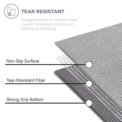 Voyage Yoga Mat, 6 Pack, 72" x 24" Professional Studio and Gym Bulk Yoga Mats, 5mm Thick, Durable, Anti-Tear, Non Slip Fitness and Exercise Mats - color: Cool Gray