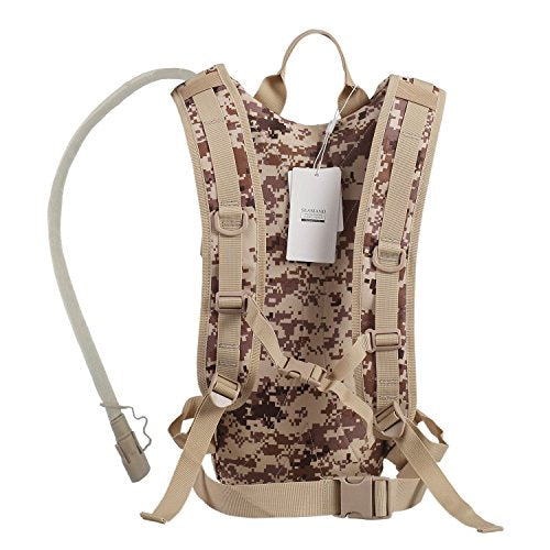 Hydration Backpack with 3L Water Bladder for Hiking and Climbing - color: Digital Desert