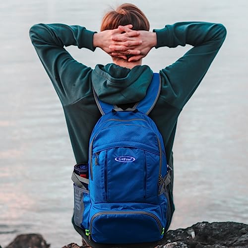 G4Free 40L Lightweight Packable Hiking Backpack, Waterproof Travel Daypack - color: Navy Blue