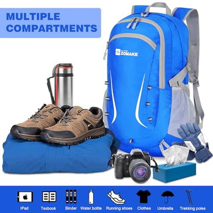 ZOMAKE Lightweight Packable Backpack 35L, Foldable Backpacks Water Resistant Collapsible Light Daypack for Hiking(Dark Blue) - color: Dark Blue B