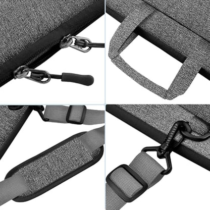 Hseok Laptop Shoulder Bag 15.6-16 inch Case,Water-Resistant Shockproof Computer Handbag with Small Case Compatible with MacBook Pro/Neo 16",Mac Air 15 M5, XPS 15/16 and most 15.6-16 PC,Gray-black - color: Dark Gray-black, size: 15.6-16"