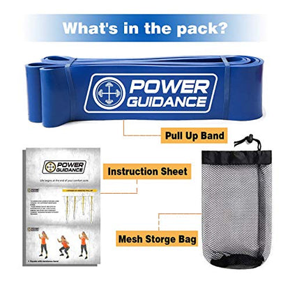 POWER GUIDANCE Pull Up Assist Bands - Heavy Duty Resistance Band, Mobility & Powerlifting Exercise Bands, Perfect for Body Stretching, Powerlifting, Resistance Training