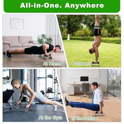 SELEWARE Push Up Bars, Heavy Duty Steel Push Up Stands with Non-Slip Knurled Handles & Lion Base, 600LB Capacity Parallettes Bars for Floor Workouts, Calisthenics, Strength Training, Handstand