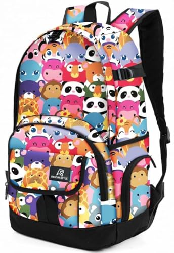rickyh style School Backpack Travel Bag for Men & Women Lightweight College Back Pack with Laptop Compartmen - color: 04dm