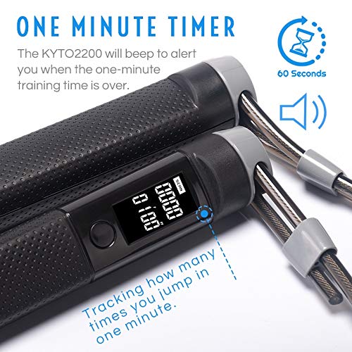 Jump Rope Digital Counter for Indoor/Outdoor Fitness Training Boxing Adjustable Calorie Skipping Workout