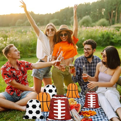 Tanlade 24 Pcs Drawstring Bags Cinch Sack Candy Drawstring Bag Goodie Favor Bags Supplies Gifts for Sports Party Men Women(Mixed ball,10 x 12 Inch) - size: 10 x 12 Inch, style: Mixed Ball