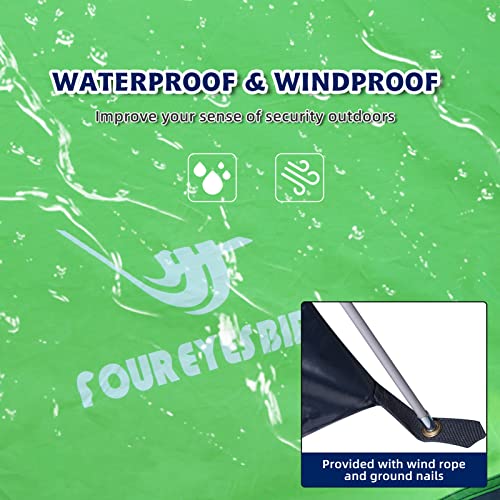 7.2 × 4 × 4 Feet Single Backpack Tent, Waterproof Camping and Hiking Tent can be Used by One Person, Light and Durable - color: Grass Green