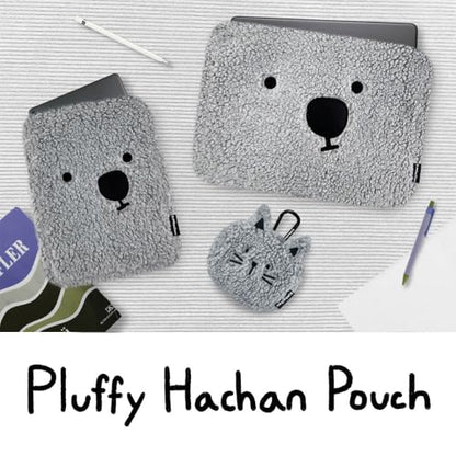 Pluffy HACHAN Laptop Pouch [13 inch/15 inch/17 inch] Cute Fluffy Laptop Pouch Case Sleeve for Women (Grey, 13 inch) - color: Grey, size: 13 inch