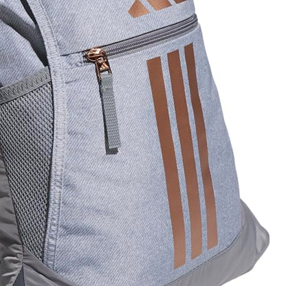 adidas Alliance Sackpack – Drawstring Backpack for Sports, Small Gym Bag, Twill Grey/Rose Gold/Grey/3, OSFA - color: Twill Grey/Rose Gold/Grey/3