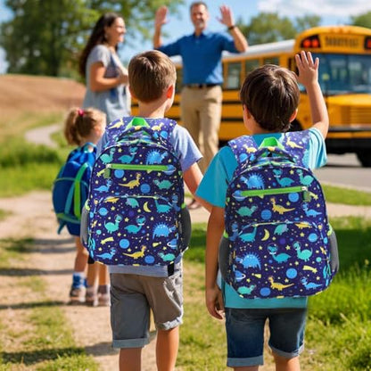 RHCPFOVR Kids Backpack for Boys - Boys Backpack 3-8 Ages Dinosaur for Kids 15 Inch School Bookbag for Kindergarten Elementary School Bookbag for Girl 1st 2nd Grade - style: Dinosaur