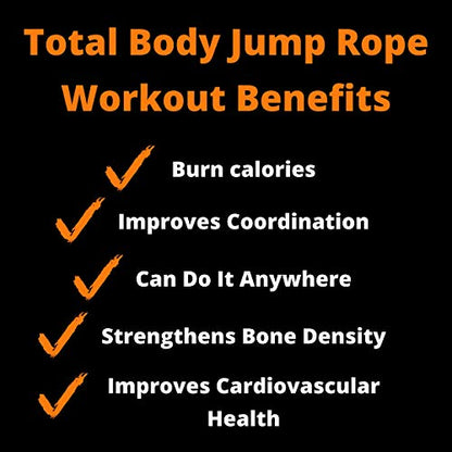 CRITICAL BENCH.COM Jump Rope – Adjustable, Tangle-Free Cable Rope with Comfortable Foam Handles, Ideal Jump Ropes for Fitness, Cardio, Speed Training & Home Workouts for Men & Women