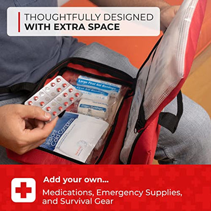First Aid Kit – 291 Pieces of First Aid Supplies | Hospital Grade Medical Supplies for Emergency and Survival Situations | Ideal for Home, Car, Trucks, Camping, Hiking, Travel, Sports, Pets, Hunting - style: 291 Piece - Grey