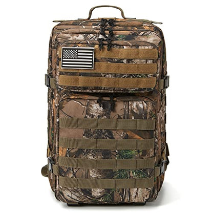QT&QY 45L Military Tactical Backpacks Molle Army Assault Pack 3 Day Bug Out Bag Hiking Treeking Rucksack… - color: 2.5 Tree Camouflage