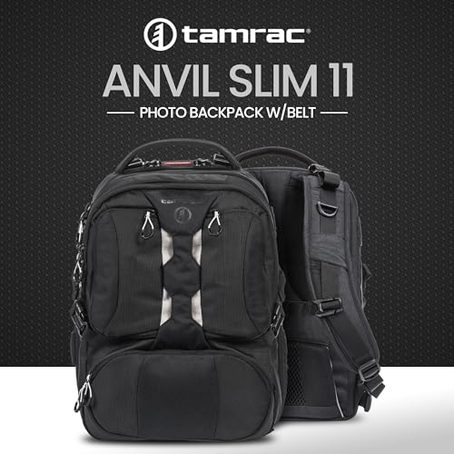 Tamrac Anvil Slim 11 Camera Backpack for Photographers DSLR Camera Bag with Laptop Compartment, Professional Photography Backpack, Camera Bag with Tripod Holder, Camera Carrying Case, Black - style: Anvil Slim 11