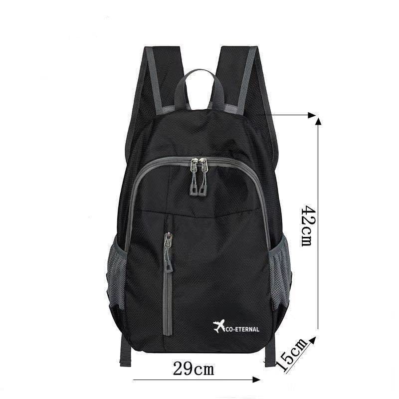 Geboldil Men's and women's leisure waterproof travel backpack - color: Black1