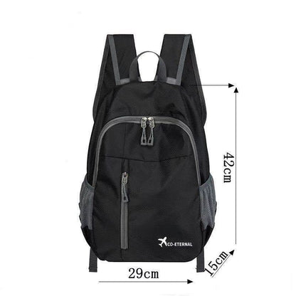 Geboldil Men's and women's leisure waterproof travel backpack - color: Black1