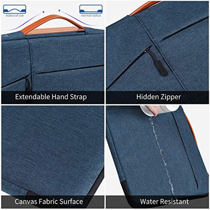 17.3 inch Laptop Briefcase Bag for HP Pavilion 17 Inch, Envy 17, PROBOOK 17, Dell G7 17.3, Dell Inspiron 17, ASUS VivoBook 17, Acer Aspire 17.3-in Computer Sleeve Case, Navy Blue - color: Navy Blue, size: 17-17.3 Inch