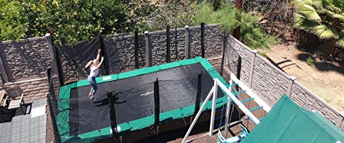 Happy Trampoline Pro Rectangle Trampoline - Heavy Duty 750lbs Jumping Capacity With Net Enclosure - Large Commercial Grade Rectangular Outdoor for Backyard Gymnastics - size: 10 X 23 Ft, style: 10X23 Rectangle