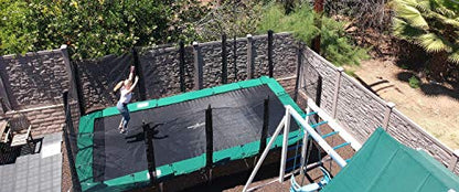 Happy Trampoline Pro Rectangle Trampoline - Heavy Duty 750lbs Jumping Capacity With Net Enclosure - Large Commercial Grade Rectangular Outdoor for Backyard Gymnastics - size: 10 X 23 Ft, style: 10X23 Rectangle