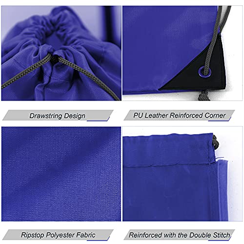 BeeGreen 20 Pieces Royal Blue Drawstring Backpack Bags Bulk Large Personalized Christmas String Bag Perfect for DIY Gym Cinch Sack Solid for Women and Men - color: Royal Blue-s